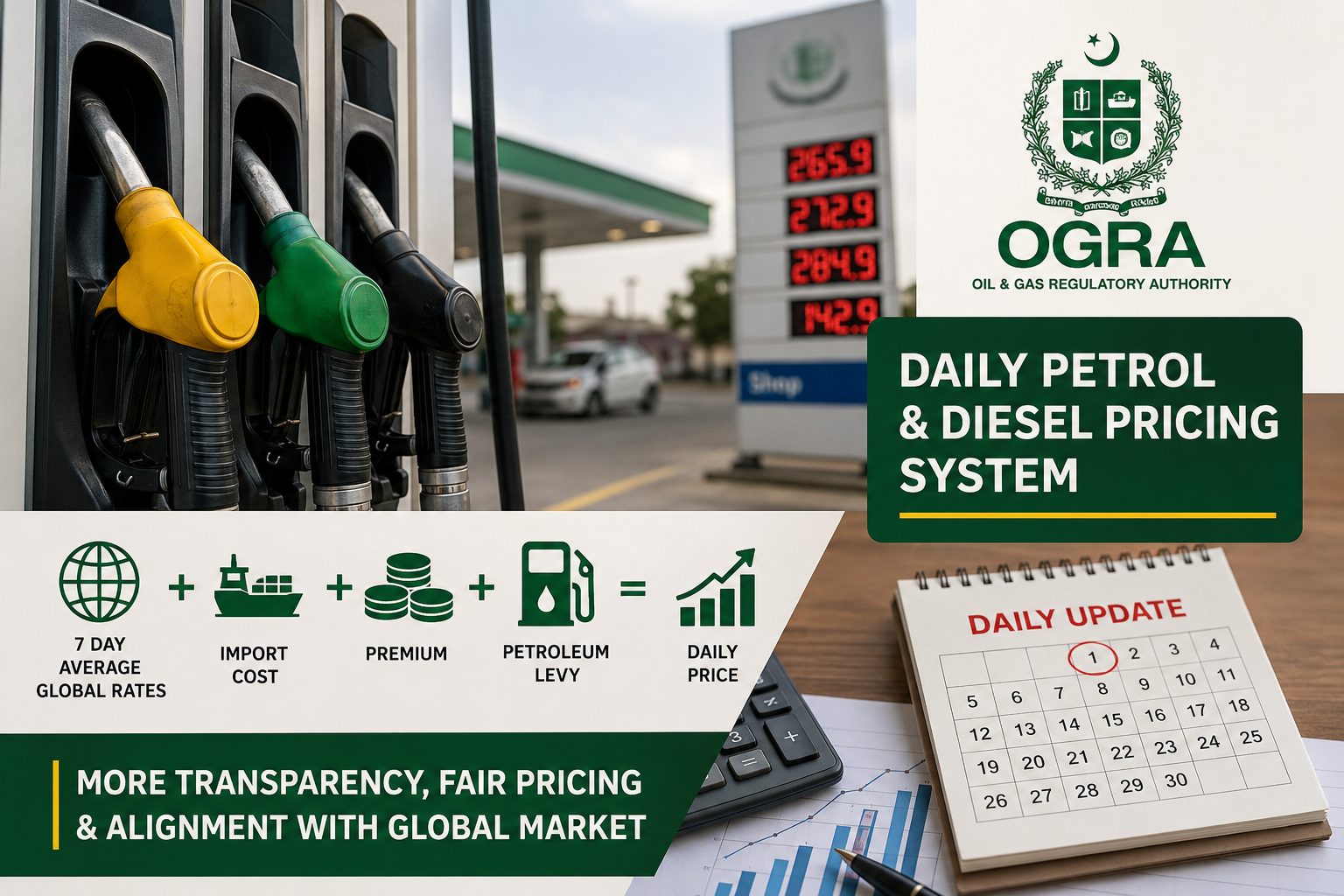 Pakistan Introduces Daily Petroleum Price Adjustment System, OGRA Issues Daily Fuel Prices