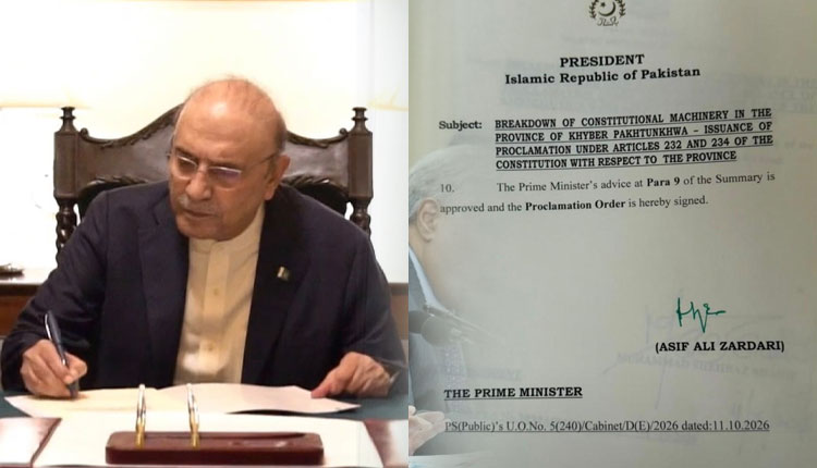 Claim of Governor’s Rule and Emergency in Khyber Pakhtunkhwa, President Signs Summary